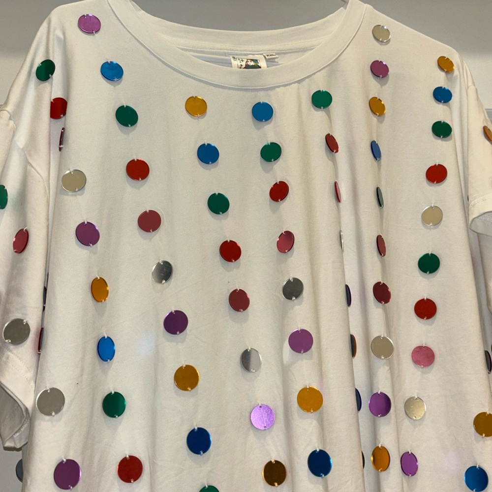 Queen of Sparkles Rainbow Mirror Tee